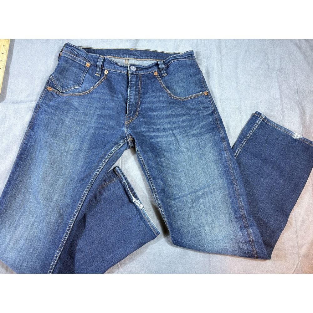 Levi's Men's 1873 White Label 514 Straight Leg Medium Wash Blue Jeans sz 33x32